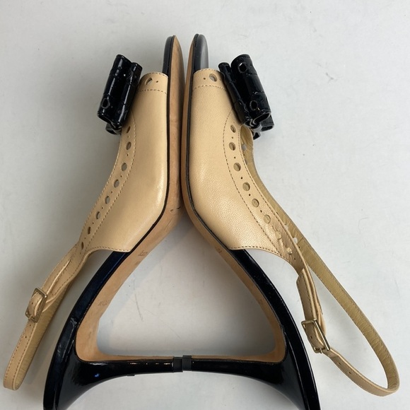 Kate Spade Two-toned Monica Slingback Heels 8.5 Patent Leather Feminine Preppy - Picture 16 of 16